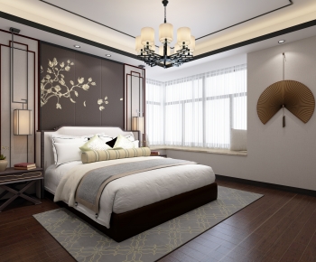 New Chinese Style Bedroom-ID:632000095