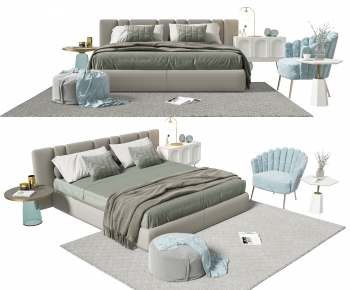 Modern Double Bed-ID:547415977