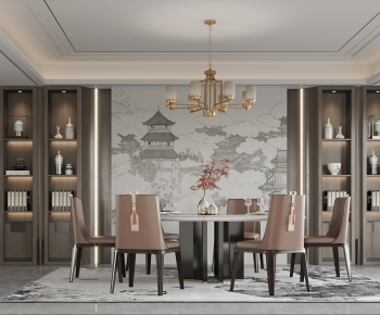 New Chinese Style Dining Room-ID:249547968
