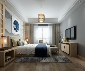 New Chinese Style Bedroom-ID:487023124