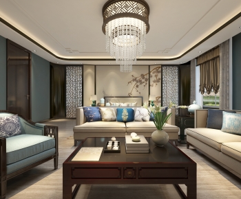 New Chinese Style Bedroom-ID:989629983