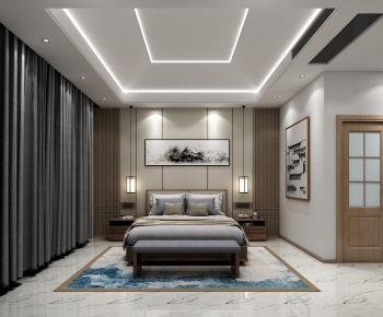 New Chinese Style Bedroom-ID:125897888