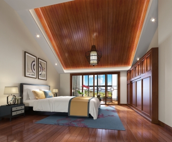 New Chinese Style Bedroom-ID:240351921