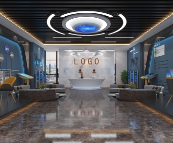 Modern Office Reception Desk-ID:730690007