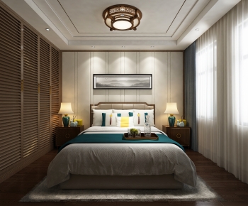 New Chinese Style Bedroom-ID:200728896
