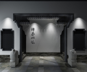 New Chinese Style Facade Element-ID:791337014