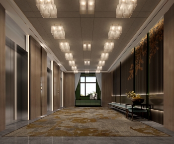 New Chinese Style Elevator Hall-ID:139344938