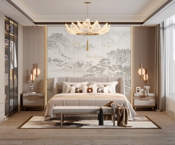 New Chinese Style Bedroom-ID:116858964