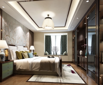 New Chinese Style Bedroom-ID:359623915