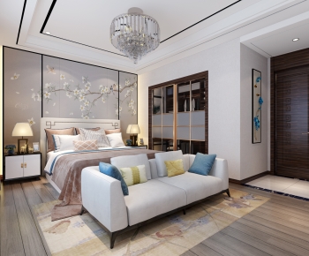 New Chinese Style Bedroom-ID:551004893
