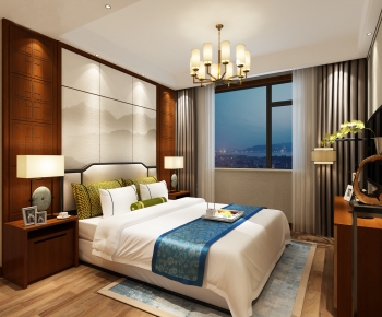 New Chinese Style Bedroom-ID:333297019