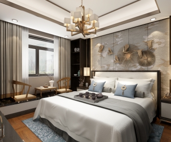 New Chinese Style Bedroom-ID:242809063