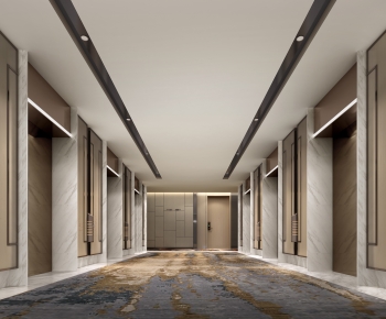 New Chinese Style Elevator Hall-ID:359343058