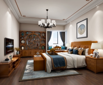 New Chinese Style Bedroom-ID:236780886