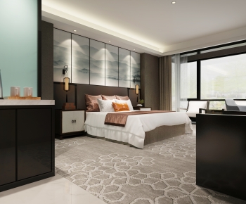 New Chinese Style Bedroom-ID:920224917