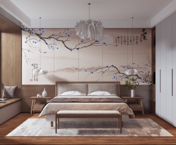 New Chinese Style Bedroom-ID:651410109