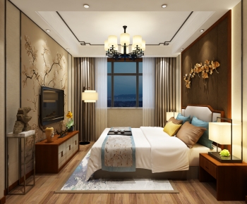 New Chinese Style Bedroom-ID:347301013