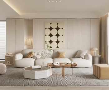 Modern Wabi-sabi Style A Living Room-ID:882343059