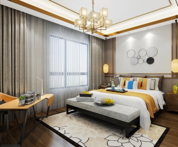 New Chinese Style Bedroom-ID:368379128