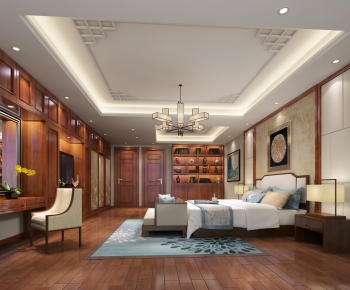 New Chinese Style Bedroom-ID:137182008