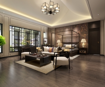 New Chinese Style Bedroom-ID:519320011