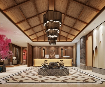 New Chinese Style Lobby Hall-ID:937614923