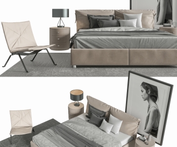 Modern Double Bed-ID:497252942