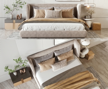 Modern Double Bed-ID:175466066