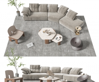 Wabi-sabi Style Sofa Combination-ID:489396106