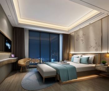 New Chinese Style Bedroom-ID:678616059