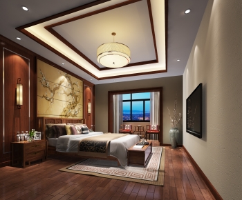 New Chinese Style Bedroom-ID:750588897