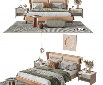 Modern Double Bed-ID:935177097