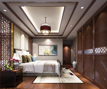 New Chinese Style Bedroom-ID:515410992