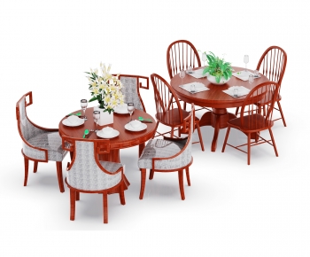 New Chinese Style Dining Table And Chairs-ID:701226007