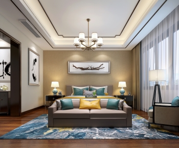 New Chinese Style Bedroom-ID:408099893