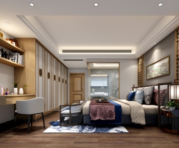 New Chinese Style Bedroom-ID:609128005