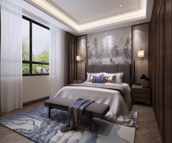 New Chinese Style Bedroom-ID:201859003