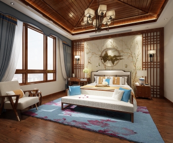 New Chinese Style Bedroom-ID:170264016