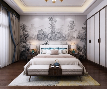 New Chinese Style Bedroom-ID:779476889