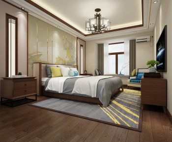 New Chinese Style Bedroom-ID:854094989