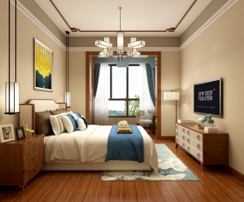 New Chinese Style Bedroom-ID:202263126