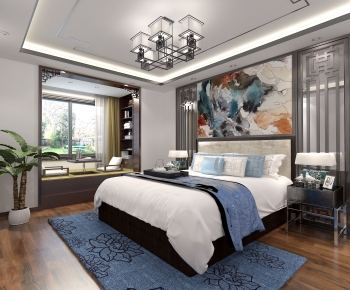 New Chinese Style Bedroom-ID:364190107