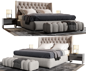 Modern Double Bed-ID:125547893