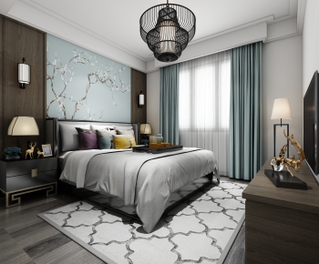 New Chinese Style Bedroom-ID:338809564