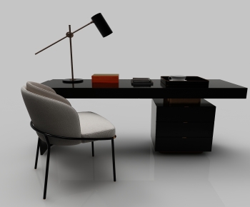 Modern Computer Desk And Chair-ID:693701988