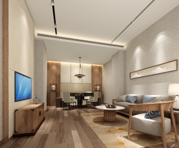 New Chinese Style Office Living Room-ID:177160025