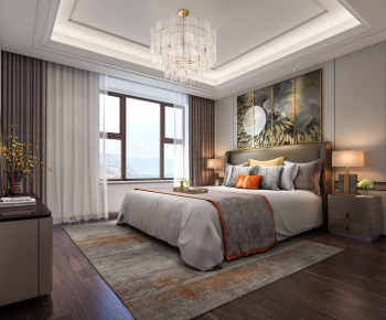 New Chinese Style Bedroom-ID:735549983