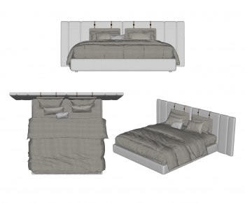 Modern Double Bed-ID:688951095