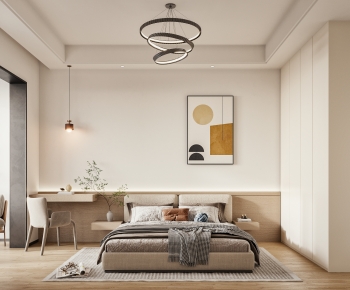 Modern Wabi-sabi Style Bedroom-ID:344069008