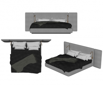 Modern Double Bed-ID:487725021